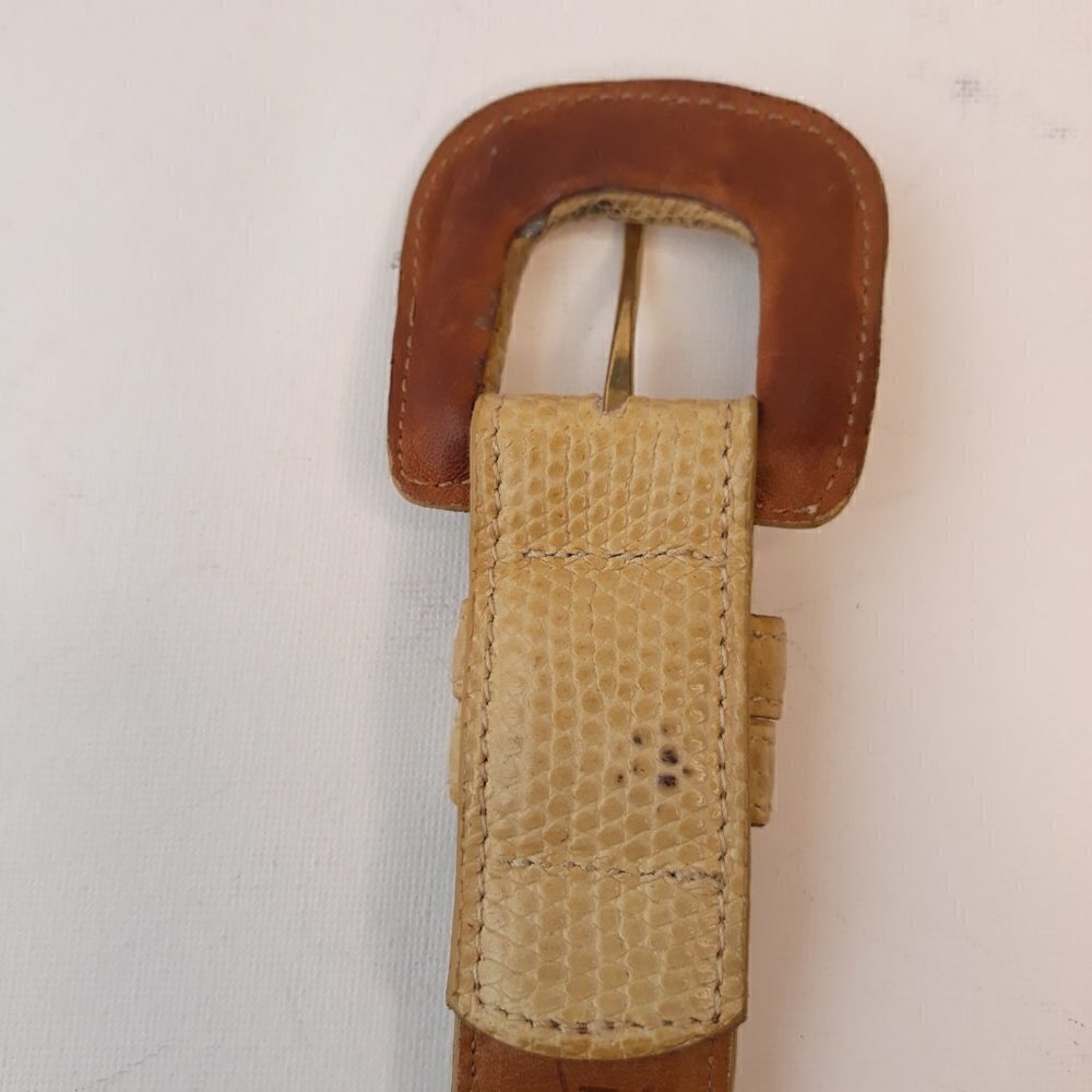 Joan & David Calfskin Leather Belt Sz S - Picture 3 of 10